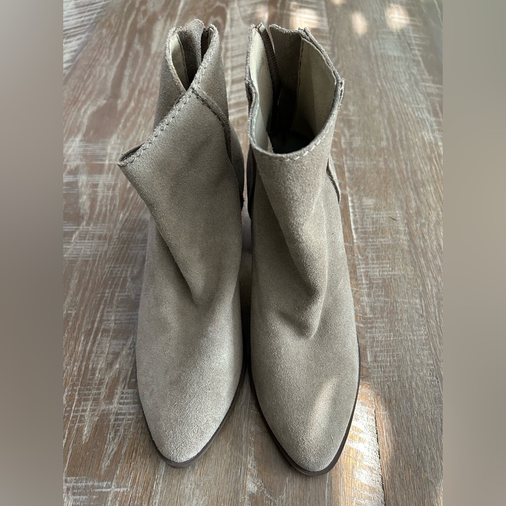 BP Taupe Suede Ankle Booties